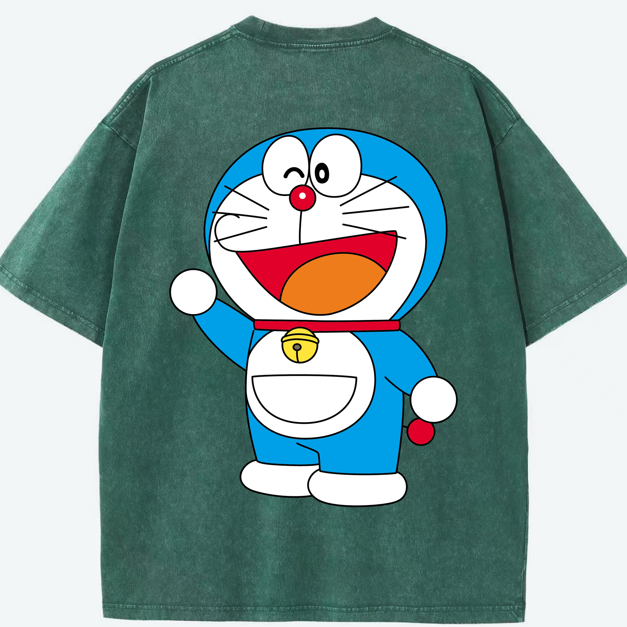 （画像用） ドラえもん Doraemon 綿100% ヴィンテージ風 半袖Tシャツ（背面プリント）